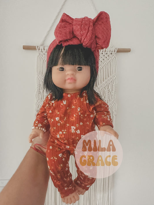 Doll Fall Dainty Floral Set